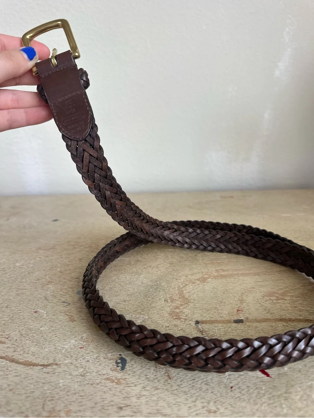 Coach Woven Leather Belt